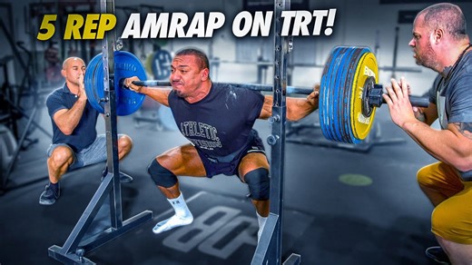 5-rep squat AMRAP on TRT!