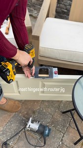 Here's the door prep! Here is the link for the jig I used https://go.shopmy.us/p-34616353 #DIYKitchen#diydoors #diyprojects | The Things We Built