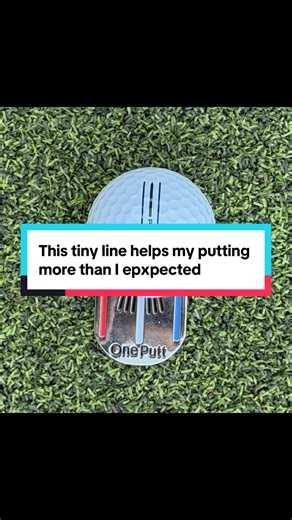 This tiny line helps my putting more than I expected 🎯#golf #putt #golftips #golftraining #fyp