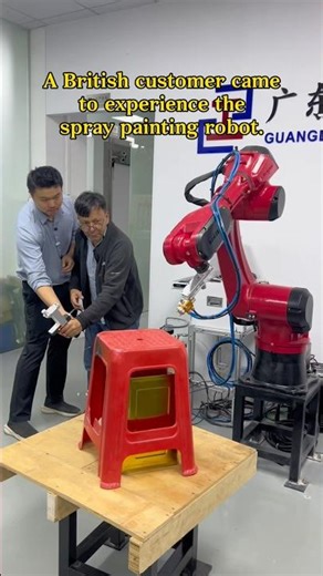 Spraying robot #automation #machine #industrialrobots #spray #robot