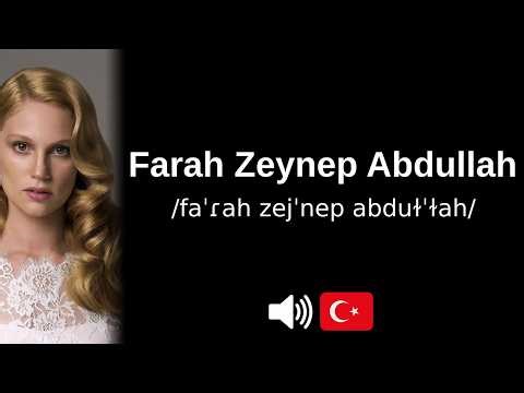 How to pronounce Farah Zeynep Abdullah (CORRECTLY!)