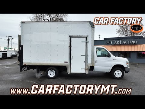 2011 Ford E450 Cube Van with 14 Foot Box, Tommy Lift, Cab Pass Through