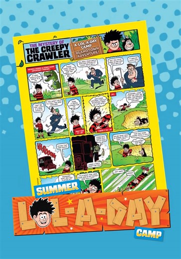 The Summer lol-a-day has landed! 👀 Dennis, Minnie, and The Bash Street Kids are heading off to camp! Who knows what they will get up to… well, you have six weeks to find out! 😆 The first week’s instalment drops today, collect your copy in stores now! #funny #pranks #jokes #beano #fyp