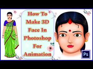 Step By Step Process To Draw 3D Character In Photoshop For Animation / 3D Character Face drawing