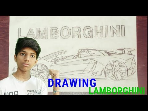 Drawing Lamborghini ||How To Draw Easily ||Side view||Sai Vibes Art