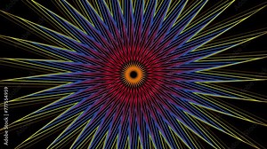 Abstract flower shape animation. Abstract visual loop motion graphics background