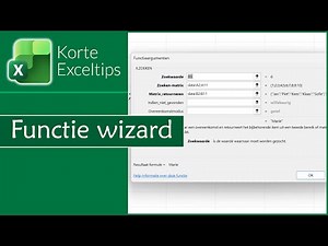 De makkelijkste manier om functies in te voegen; de functie wizard.