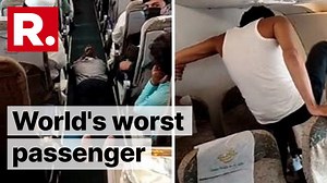 44K views · 663 reactions | Pakistan Flyer Completely Loses The Plot Mid-air: Takes Shirt Off, Tries Shattering Window | Republic | Facebook