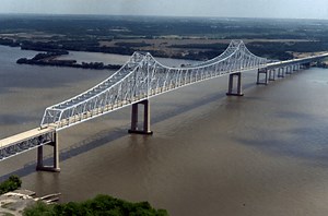 1974 US-322 Commodore Barry Bridge over Delaware River at Chester, PA