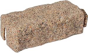 Beuta DIY Dig-Free Faux Stone Landscape Edging Extension Brick – Adds 7.25" to Your Landscaping Project (1 Pc, Sandstone) – Connects with Other Beuta Bricks