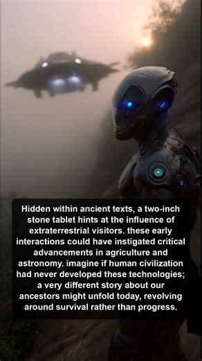 Discover how a two-inch stone tablet suggests extraterrestrial visitors shaped agriculture and astronomy, potentially altering the course of human civilization from survival to technological advancement. | Alien Footprints in History