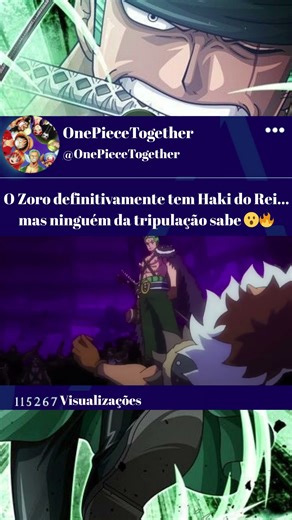 O haki do Zoro! #onepiece #anime #zoro