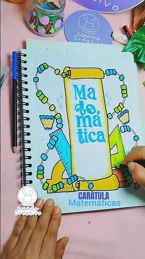 Portada Carátula de matemáticas #caratulas #portadas #matematica #portadasbonitas #art