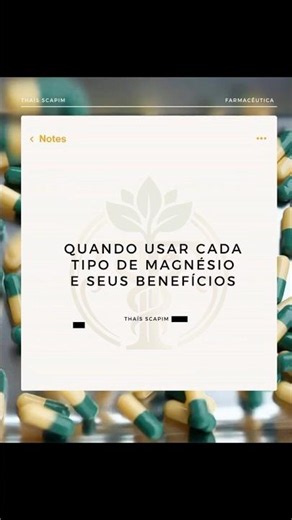 Os 5 tipos de magnésio que você precisa conhecer #suplementos #saúde #nutrição