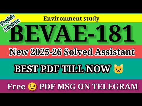 BEVAE 181 SOLVED ASSIGNMENT 2025-26 in English || bevae 181 solved assignment 2026 || bca bevae181