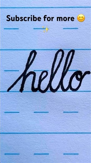 ‘Hello’ in cursive writing #motivation #writing #education #howto #hello #cute #facts