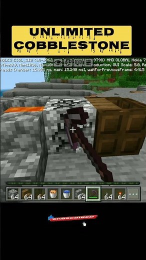 Unlimited Cobblestone Generator 🤯 #viralshort #minecraft