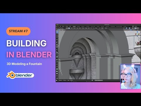 3D Modeling an Architectural Fountain in Blender | Live Stream #7