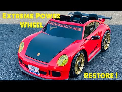 Power Wheels Ride on | Used Porsche Electric Car for Kids Modification