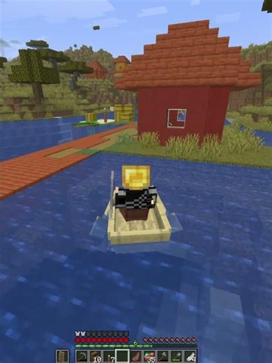 Visiting a Village by Boat in Minecraft! 🚤🌾