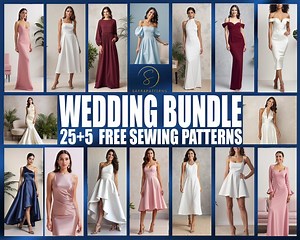Wedding 30 Patterns Bundle | PDF Digital Sewing Pattern | Dress Patterns | Easy Patterns | Wedding Bundle |pattern Set | Gown Dress Pattern - Etsy