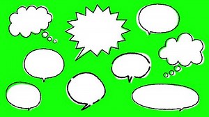 9 types of comic speech bubble animations (3 patterns)