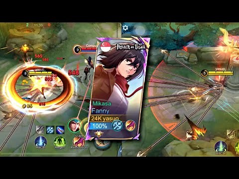THE NEW MIKASA FANNY SKIN IS HERE! BEST FANNY SKIN EVER? | RANK GAMEPLAY | MLBB