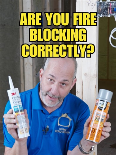 Can Spray Foam Be Used For Fire Blocking? #homerenovision #homediy | spray foam