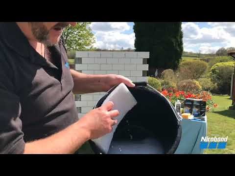 How to grout using black grout and white bevel tiles