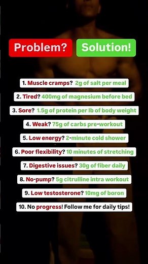 10 Common Fitness Problems Solved in 60 Seconds