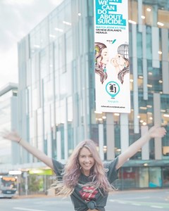 Kristina Webb on Instagram: "I couldn’t be happier that the first time my art makes it onto billboards in cities it’s for Mental health awareness 💕 This project was the only one I took on during my years offline. It immediately became very close to my heart when I heard Jess’s story and found out she had been a follower of mine who loved creating art while she was alive 💔 Sadly her 16 year old life ended FAR too soon 😔 This series created by one of my closest friends @jazzthornton was made to