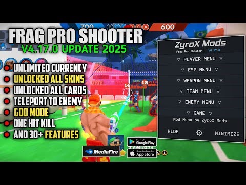 FRAG PRO SHOOTER MOD MENU v4.17.0 😱 | UNLOCK ALL CHARACTERS | UNLIMITED MONEY | GOD MODE