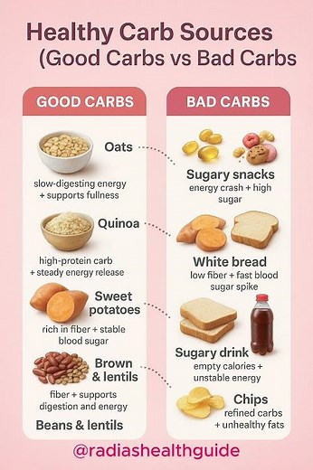 Good Carbs vs Bad Carbs | What to Eat for Better Energy #healthyfood #healthyeating