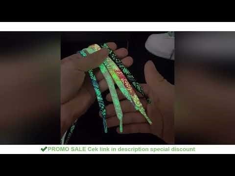 New Luminous Shoelaces for Sneakers Flat Splash-ink Shoe Laces Fluorescent Glowing Running Boot Shoe
