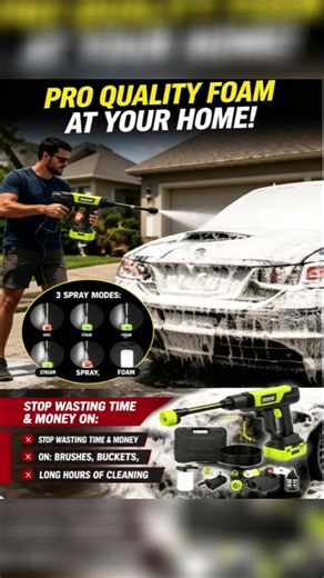 Touch-free wash! Blast away dirt without any scrubbing required. 🛡️ #pressurewasher #cordlesspressurewasher #CarOwners #DealsForYouDays #TikTokShopDealsforYouDays