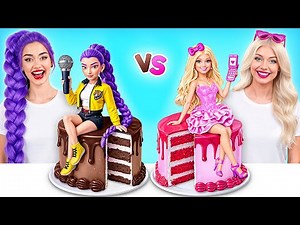 Cake Decorating Challenge | Rumi vs Barbie by Multi DO Girls