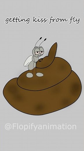POOP Fly Kiss Attack 💩💋 (WHY ME?!)#shorts#anime