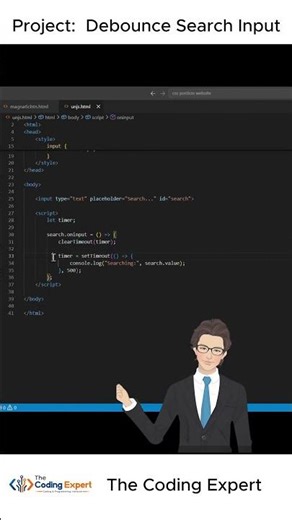 Debounce Search Input in JavaScript 🚀 | Boost Performance & Avoid Unnecessary API Calls #jsproject