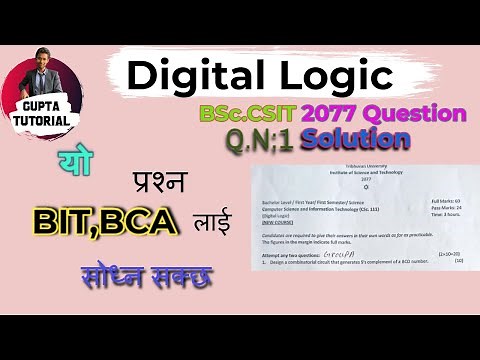 Design a combinational circuit that generates 9's complement of a BCD number.#BScCSIT #BIT #BCA #BIM