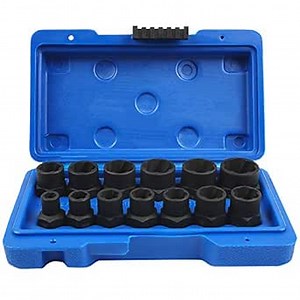 MIKKUPPA Bolt Extractor Socket Set - 13 Pieces Impact Bolt & Nut Remover Tool Set - Bolt Remover Tool Set
