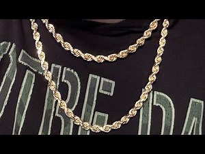 Jacoje (Fancy Jewelry) 14kt Yellow Gold 6.5MM Diamond Cut Rope Chain 26”