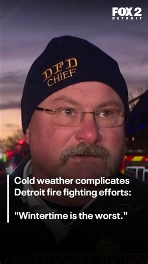 A Detroit fire official described the struggles of battling flames in the winter as crews handled a fire in single-digit temperatures early Monday on the city's east side. | FOX 2 Detroit