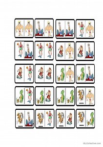 Dominoes: opposite adjective game