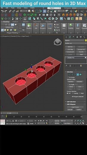Creating Perfect Circular Holes in 3Ds Max #shorts #3dsmax #tips #holes