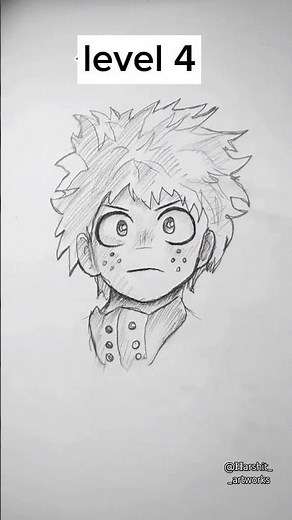 easy drawing step by step🎨🖌️Deku drawing 🎨my hero academia🔥#art #mha #sketch #deku #easy #anime