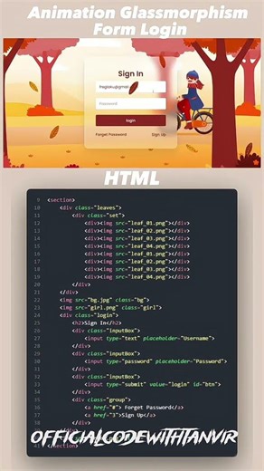 Animated Login Form Using HTML & CSS 🔥 | Modern UI Design for Developers