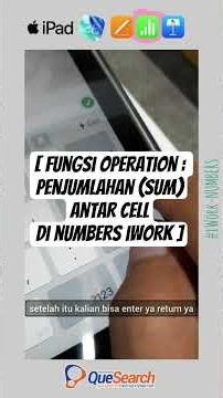 Apakah Penjumlahan (SUM) antar Cell ada di Aplikasi Numbers iWork ? #ipad #ipada16 #ipados