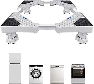 Discount Parts Direct Adjustable Mini Fridge Stand - Universal Base with 4 Sturdy Feet for Washers, Dryers, and Refrigerators（Gray）