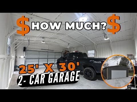 Detached Two Car Metal Building Garage with Concrete under $40,000?! | WolfSteel Buildings