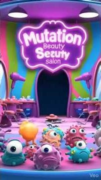 “Mutation Beauty Salon 🧬💄 — Where bacteria come for a glow-up… and leave with extra eyes, tails.